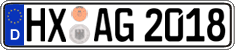 German license plate, Regular plates