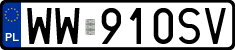 License plates of Poland, Regular car plates