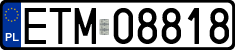 License plates of Poland, Regular car plates