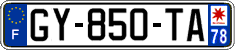 French license plate, SIV (ordinary)