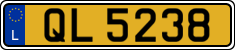 License plate of Luxembourg, 2003 year system
