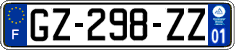 French license plate, SIV (ordinary)