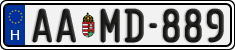 license plates of Hungary, Regular plates (2022)