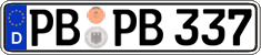 German license plate, Regular plates