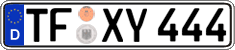 German license plate, Regular plates