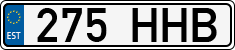 License plate of Estonia, Regular car plates