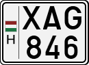 license plates of Hungary, Cars (1990)