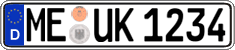 German license plate, Regular plates