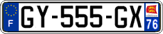 French license plate, SIV (ordinary)