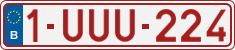 License plate of Belgium, Regular plates (2010)