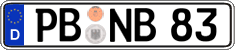 German license plate, Regular plates