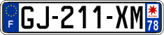 French license plate, SIV (ordinary)