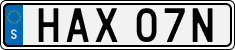 License plate of Sweden, Regular plates