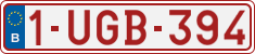 License plate of Belgium, Regular plates (2010)