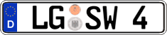 German license plate, Regular plates