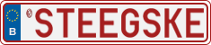 License plate of Belgium, Vanity Plates (2014)