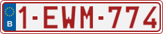 License plate of Belgium, Regular plates (2010)