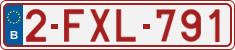 License plate of Belgium, Regular plates (2010)
