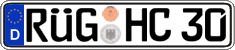 German license plate, Regular plates