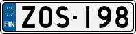 License plate of Finland, Cars