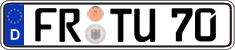 German license plate, Regular plates