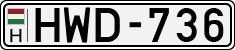 license plates of Hungary, Cars (1990)
