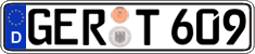 German license plate, Regular plates