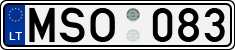 License plate of Lithuania, Cars