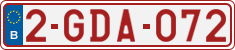 License plate of Belgium, Regular plates (2010)
