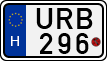 license plates of Hungary, Motorcycles (1990)