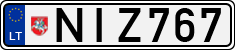 License plate of Lithuania, Cars
