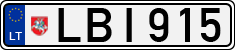 License plate of Lithuania, Cars
