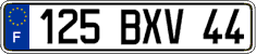 French license plate, FNI