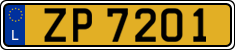License plate of Luxembourg, 2003 year system