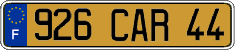 French license plate, FNI