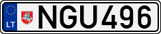 License plate of Lithuania, Cars