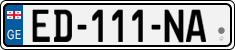 License plate of Georgia, Cars (2014)