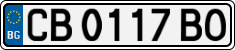 License plate of Bulgaria, Cars