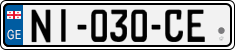 License plate of Georgia, Cars (2014)