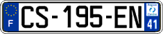 French license plate, SIV (ordinary)