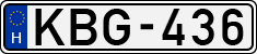 license plates of Hungary, Cars (1990)