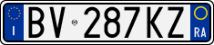 License plate of Italy, Cars (1994 year series)