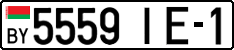 License plate Belarus, Cars (2004)