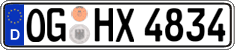 German license plate, Regular plates