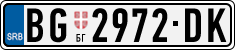 License plate of Serbia, Cars