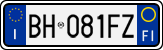 License plate of Italy, Cars (1994 year series)