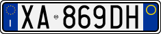 License plate of Italy, Cars (1994 year series)