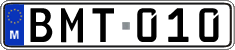 License plate of Malta, Regular plates (ABC 123)
