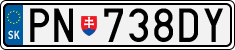 License plate of Slovakia, Cars