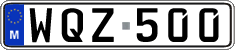 License plate of Malta, Regular plates (ABC 123)